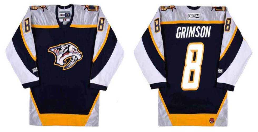 2019 Men Nashville Predators #8 Grimson black CCM NHL jerseys